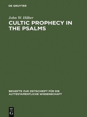 cover image of Cultic Prophecy in the Psalms